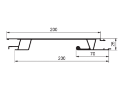 Profil pland. Eurolock 200mm z hakiem an