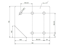 Platňa 150x135x6 skosená