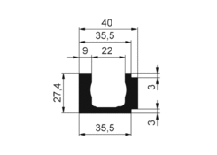 Profile for lift drawbar MINI