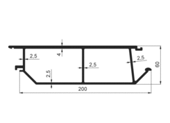 Tipper profile middle 200x60 mm