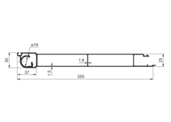 Hinge profile for doors 25/35