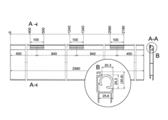 HingesProfile combined 3/840 hinges anod