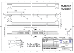 Edging prof. 35mm L lower 2w anod.