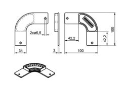 End cap for under-run profile front UNI