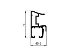 Guiding profile, C-T, Al, 4000 mm