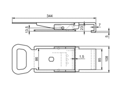 Lock with locking gear for pillar C-T