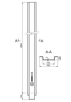 Sloupek CS 35 3000mm KTL