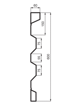 Prof.bočnice oceľ P600/60/33 2TS/FS - 2