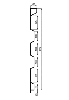 Burta stal. PDL-I 800/60/33 2TS 2,5