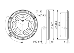 Interior light LED with sensor 12/24V