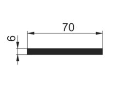 Flat rod 70x6mm