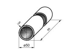 Rohr o50x5mm, Al