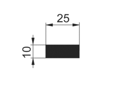 Płaskownik 25x10mm