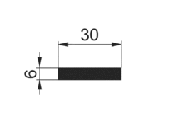 Flat rod 30x6, AlMgSi0.5