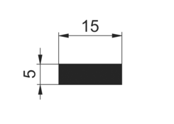 Stange 15x5mm