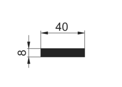 Tyč 40x8mm