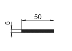 Pręt prostokątny 50x5mm