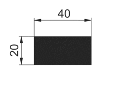 Flat rod 40x20mm