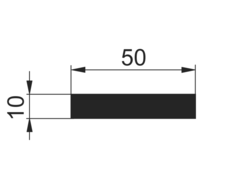 Tyč 50x10mm