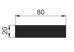 Stange 80x20mm