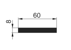 Tyč 60x8mm