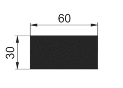 Flat rod 60x30mm