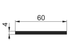 Flat rod 60x4mm