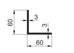 Profil L 60x60x3