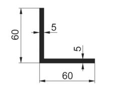 L 60x60x5mm AlMgSi0.5