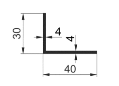 Profil L 40x30x4mm