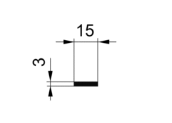 Stange 15x3mm