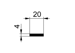 Płaskownik 20x4mm