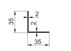 Profil L 35x35x2mm