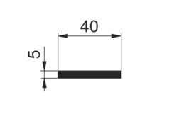 Tyč 40x5mm