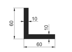 Profil L 60x60x10mm al