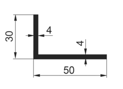 L 50x30x4mm alu