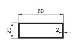 Jakel 60x20x2mm