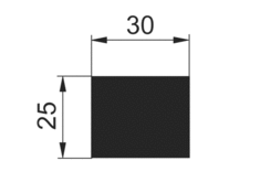 Stange 30x25mm