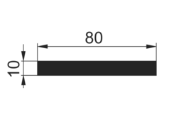 Tyč 80x10mm