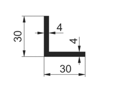 Profil L 30x30x4mm