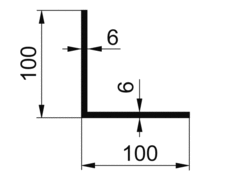 Profil L 100x100x6mm al