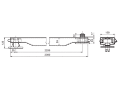 Combi-bolster 160x85 with twist locks