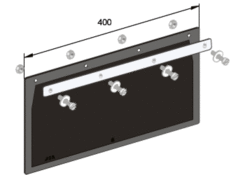 Fixing rail with screws 400 mm