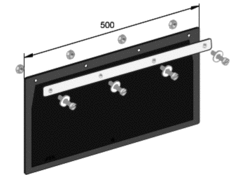 Fixing rail with screws 500 mm