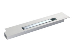 Lock with flange400/410mm, right, anodized