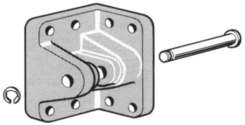 Halter für Gasfeder o6mm, komplett