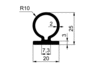 Dichtung Omega 20x25mm für LBW