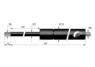 Vzpera plynová 8/18 200N 200mm