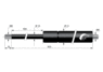 Gasfeder 10/21 900N 400mm