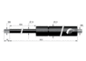 Gas strut 10/21 650N 400mm